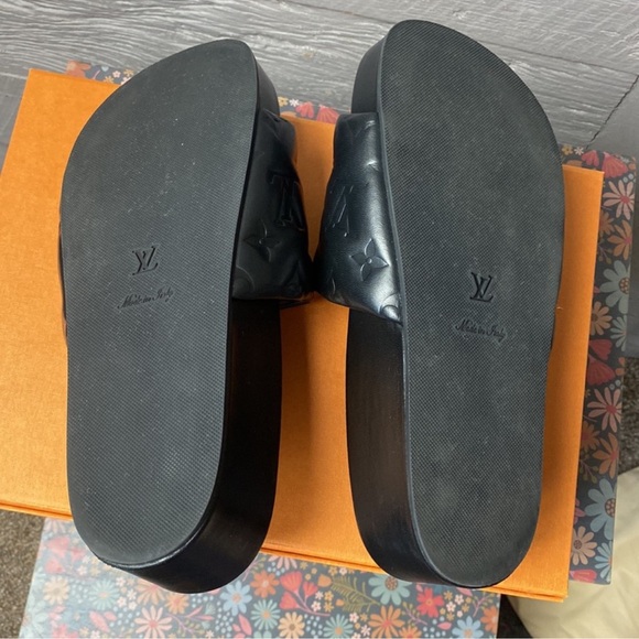 LOUIS VUITTON JUMBO PLATFORM MULES SLIDES PILLOW - Picture 3 of 10